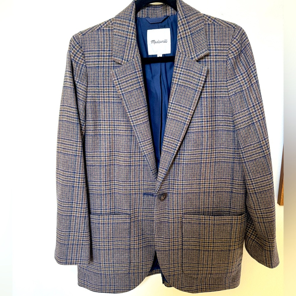 Madewell Women Larsen Idris Glen Plaid Blazer